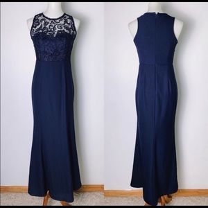 Lulu’s medium blue lace bridesmaid or prom dress